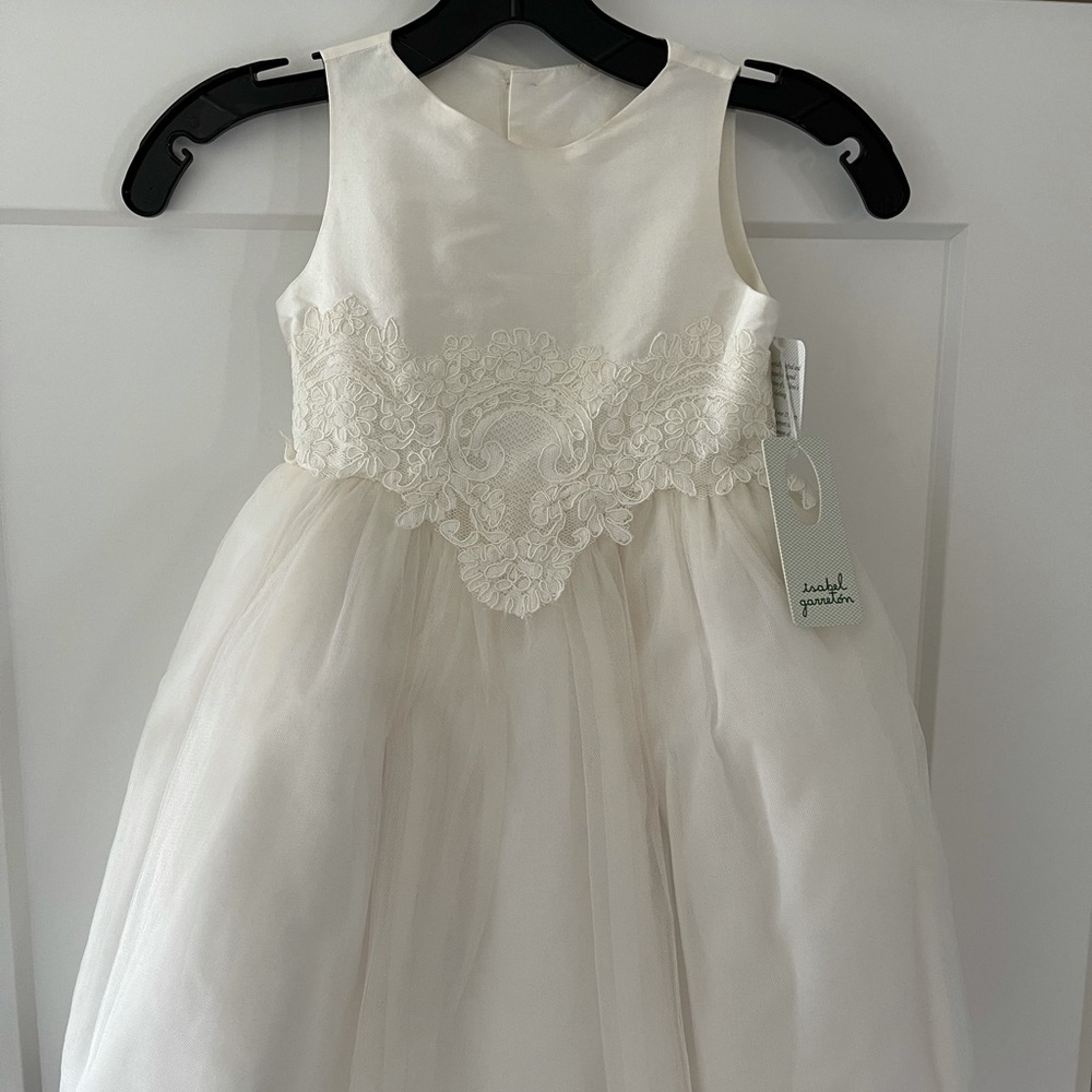 Isabel Garreton, Lace-Trim Silk/Tulle Dress, Size3